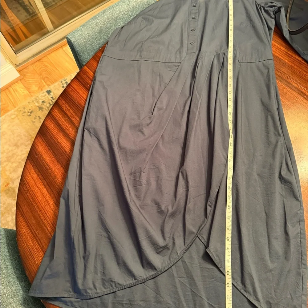 Universal Standard Asymmetric Shirtdress Cotton Blend Teal Medium 18-20 EUC - Picture 12 of 13